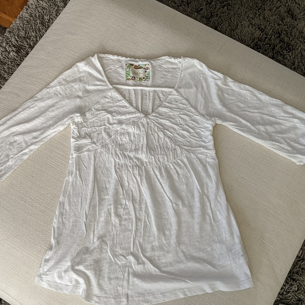 Thin Knit Deletta 3/4 Sleeve Blouse